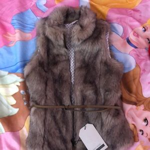 Zara Girls Fur vest
